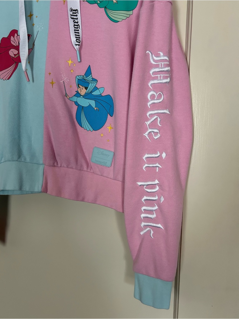 Loungefly & Disney Sleeping Beauty Dual-Tone Hoodie - Light Blue & Pink - Picture 3 of 10